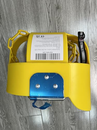 KINSPORY Asiento de Columpio, 150cm Columpio para bebé con Cadenas de Hierro Resistentes recubiertas, Juego de Columpio al Aire Libre con Respaldo Alto y Correas para árboles - Amarillo
