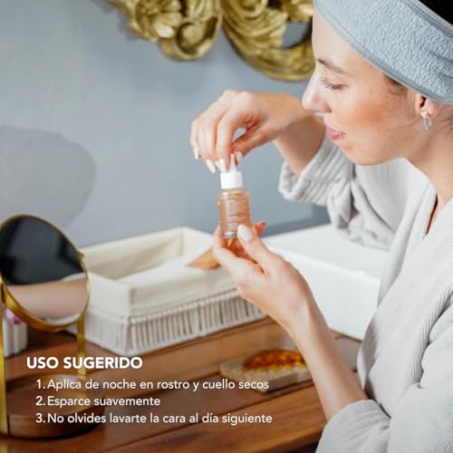 Sérum Antimanchas con Vitamina C, Extractos Naturales y Activos Despigmentantes: Desvanece Manchas y Unifica el Tono de la Piel, 30 ml | Suero Hidratante de Noche para Cara | 30 Días de Garantía | Marea Skin | Club Marea