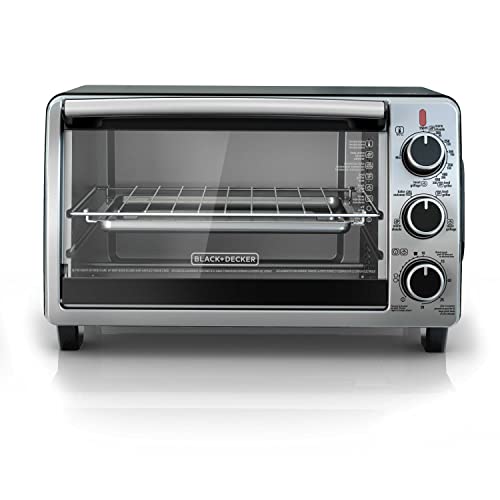 Black+Decker TO1675B Horno tostador de convección para 6 rebanadas, para cubierta, TO1950SBD, Negro, Una talla, 1