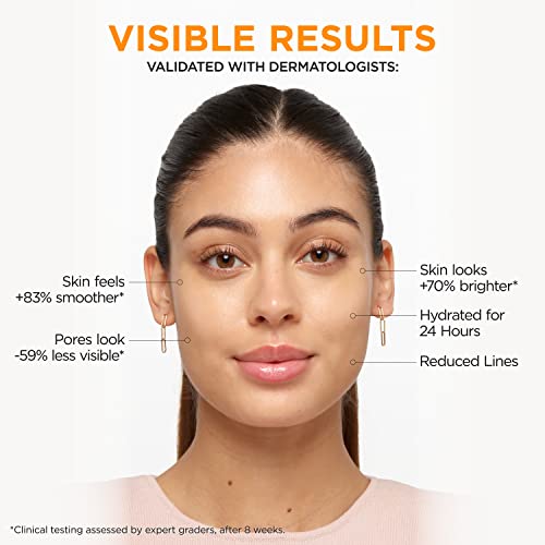 L'Oreal Paris Revitalift Vitamin C Serum with Vitamin E & Salicylic Acid, Moisturizing, Smoothing & Brightening, Non Greasy, Combats Early Signs of Aging + Sample