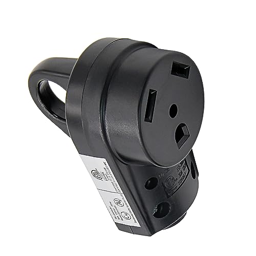 Homhelar TT-30R - Enchufe de repuesto para caravana de 30 amperios, resistente 125 V 30 A, enchufe de autocaravana resistente con mango ergonómico, para caravana, remolque de viaje