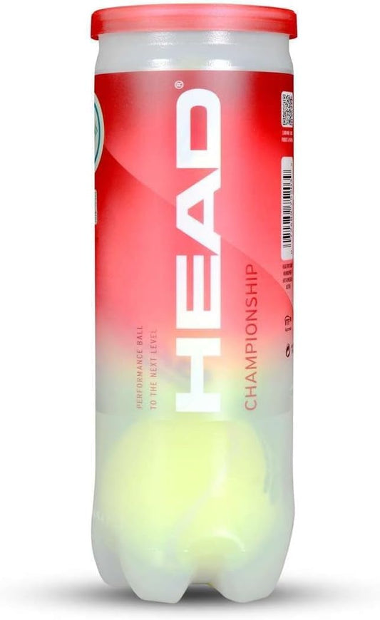 Head 575203 Pelotas de Tenis Championship Amarillo, 3 Piezas