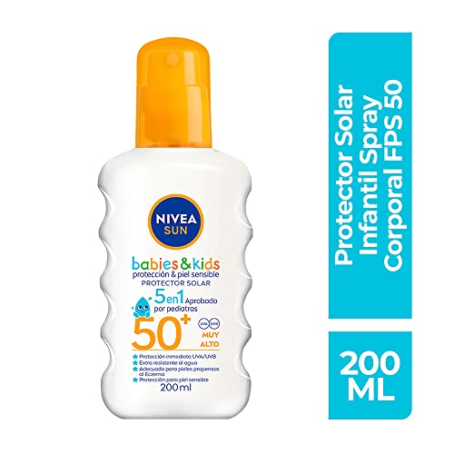 Protector Solar en Spray NIVEA Kids FPS 50+ Resistente al Agua para Piel Sensible