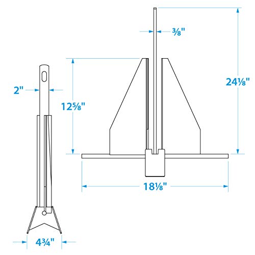SEACHOICE Anclaje de Lujo galvanizado en Caliente 8S 41720