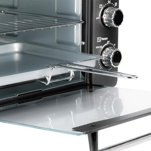 DAEWOO Horno tostador de 20 L Daewoo DOT-1657 con control de temperatura ajustable y temporizador y puerta de vidrio templado