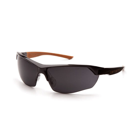 Carhartt-CHB1120DT Braswell - anteojos de seguridad antivaho, marco negro, lente gris