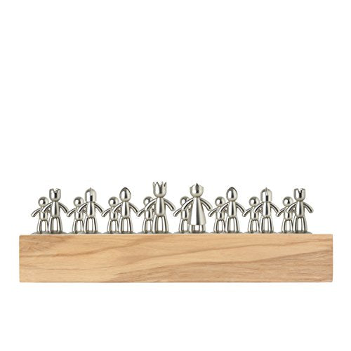 Juego de Ajedrez Umbra Buddy de Metal Níquel y Titanio con Fondo Aterciopelado para Niños y Adultos