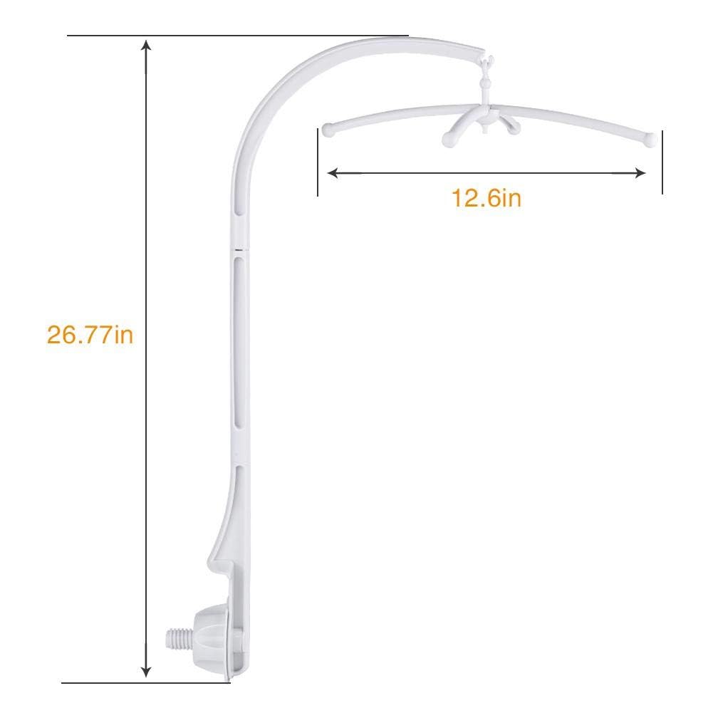 Soporte para Campana de Cama Móvil para Cuna de Bebé, Decoración de Juguete, Soporte para Brazo Colgante, Estante Musical para Cuna de Bebé para Divertido