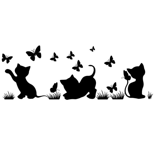 Fencosyn Fun Silhouette - Pegatinas de Vinilo para Pared, Diseño de Mariposa, para Habitación de Bebé, Dormitorio, Sala de Estar, Decoración del Hogar
