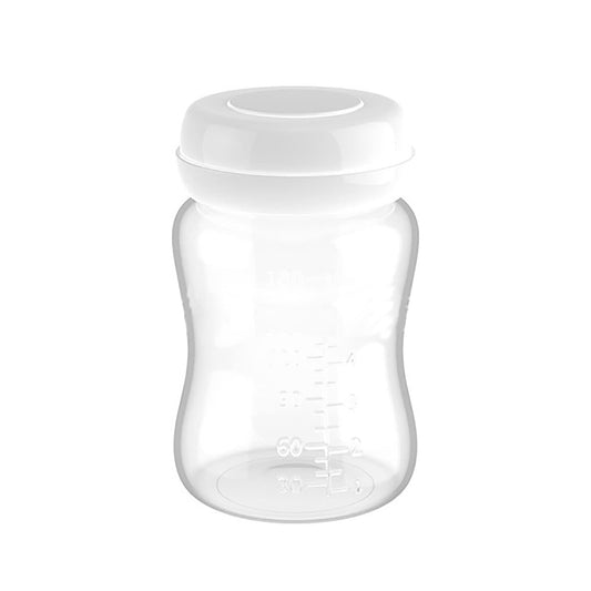 Botellas de Leche Materna, 4PCS Botellas de Almacenamiento de Leche Materna Botellas de Congelador de Leche Materna a Prueba de Fugas de Calibre Ancho con Junta de Silicona 180ml
