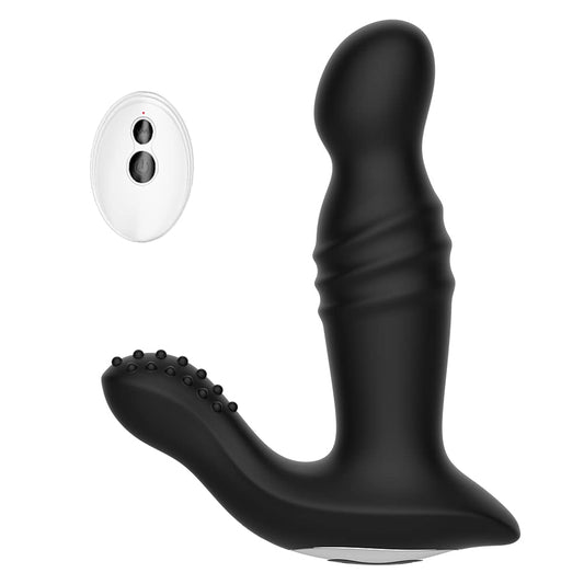 Masajeador de Próstata PowqerRider Negro con Vibración para Hombre y Mujer