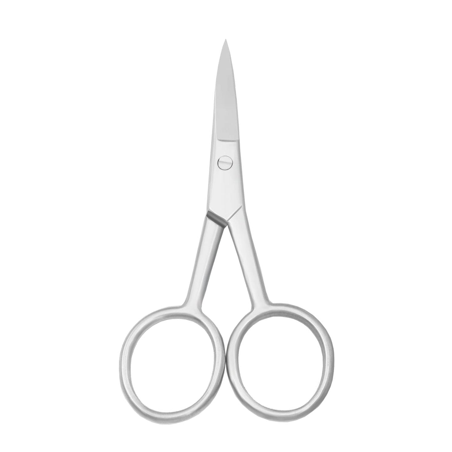 Motanar Tijeras para el pelo de la nariz, tijeras pequeñas, de acero inoxidable, punta curvada, para cejas, nariz, bigote, barba (punta recta)