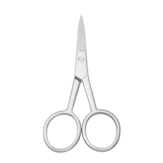 Tijeras Motanar Acero Inoxidable Punta Curvada para Nariz, Cejas y Barba