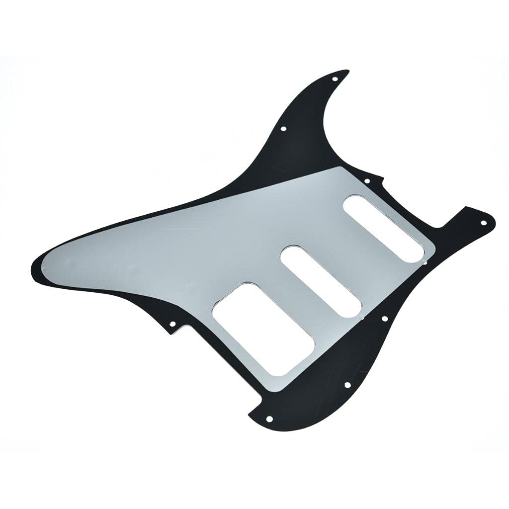 Dopro Golpeador de guitarra Strat HSS de 11 agujeros, 2 tripulaciones Humbucking para American FD Stratocaster negro mate