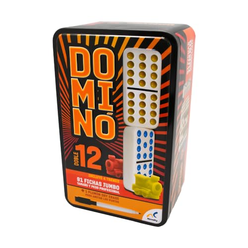 Dominó Doble 12 Novelty Corp Metálica 91 Fichas Jumbo