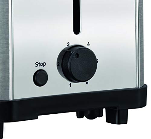 Tostador de Pan T-Fal TT330DMX Ultra Toaster Compacto Inox para dos panes con 6 niveles de temperatura de 700W y acero inoxidable + Taurus Hervidor de Agua Caronte, 2 Lt, 1000 W