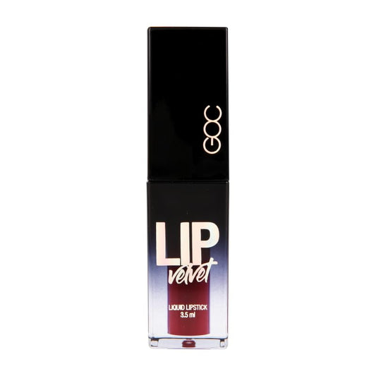 GOC Lip Velvet Liquid Lipstick | Labial | Maquillaje | Es de larga duración | Acabado aterciopelado y suave | Color intenso | Permite una fácil y uniforme aplicación | 3.5 ml | Color Power Up | Modelo GLV13