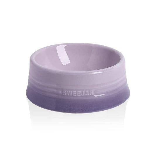 Cuenco de Cerámica SWEEJAR Morado para Perros y Gatos Medianos