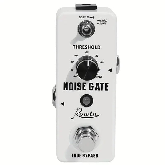 Pedal de Supresión de Ruido Rowin Blanco Dual Mode para Guitarra