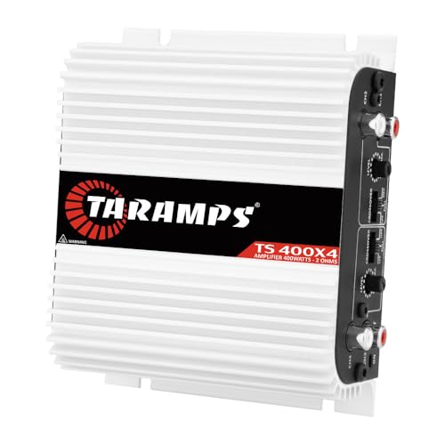 Amplificador de Audio Taramp's TS400X4 Negro Rango Completo 2 Ohmios 4 Canales 400 W Clase D para Auto