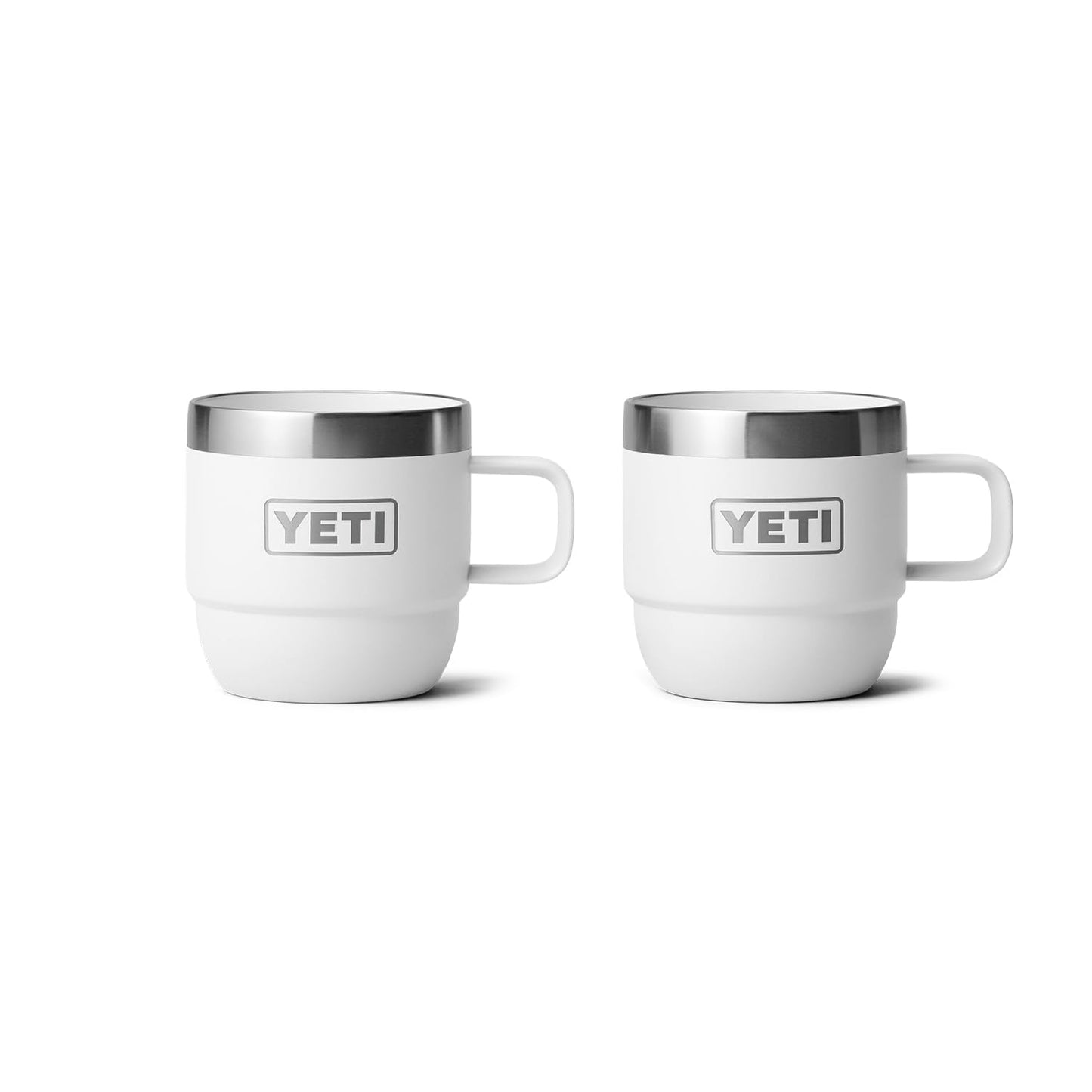 Taza de Acero Inoxidable YETI Blanco con Aislamiento al Vacío para Café y Expreso Paquete de 2