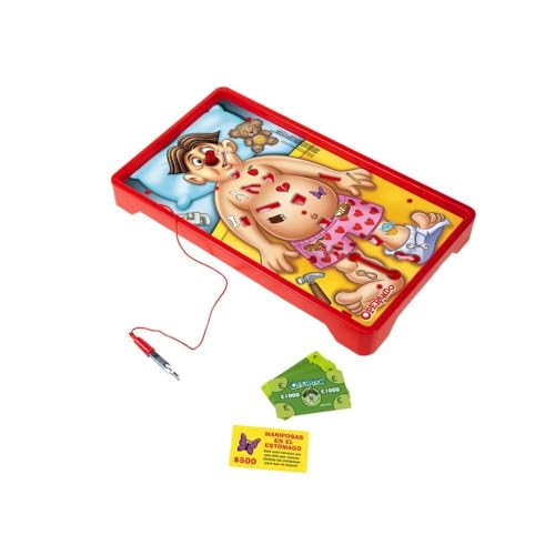 Hasbro Gaming, Operando Clásico, Juego de Mesa, Incluye 1 Tablero, 1 Pinzas y 13 Piezas Divertidas para Niños y Niñas de 6+ Años para 1 o más Jugadores, No Incluye Baterías