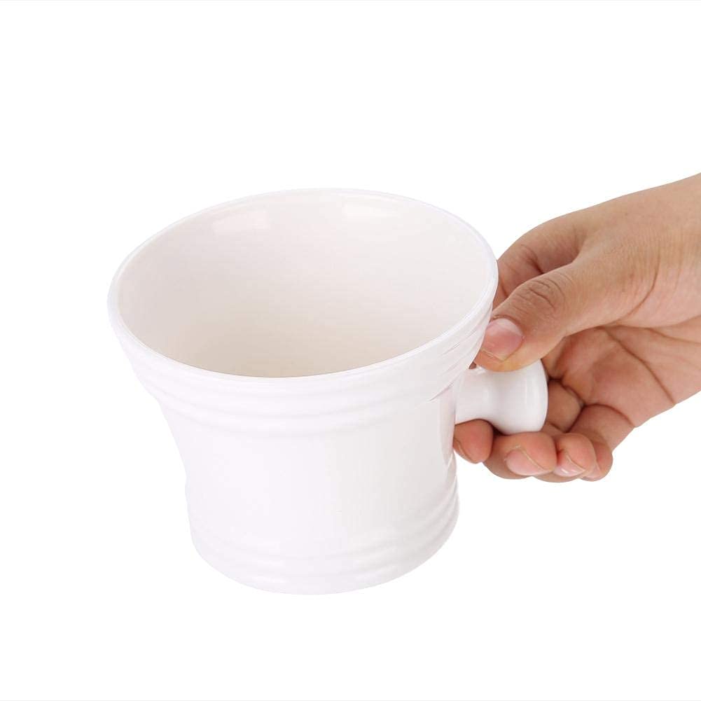 Tazón de Profesional, Tazón de de Afeitar, Plástico de 2 Colores Espuma de de Afeitar Recipiente de Crema con Mango de Afeitado de Mango Pequeño Fábrica de Afeitado