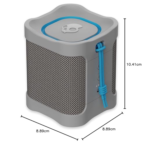 Skullcandy Terrain Mini Altavoz inalámbrico Bluetooth – Altavoz portátil Impermeable IPX7 con radiadores pasivos Personalizados duales, batería de 14 Horas, muñequera de Nailon