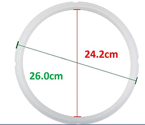Anillos de Sellado Compatibles Cuisinart Transparente para Ollas de 6 Cuartos Incluyendo CPC-600 y CPC-900