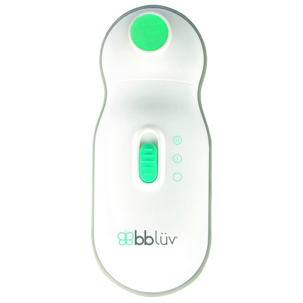 bblüv Trimö Cortauñas eléctrico para recién nacido bebé (0 a 12 meses+) con interruptor de 2 velocidades, suave y silencioso cortaúñas y uñas de los pies, estuche de transporte incluido