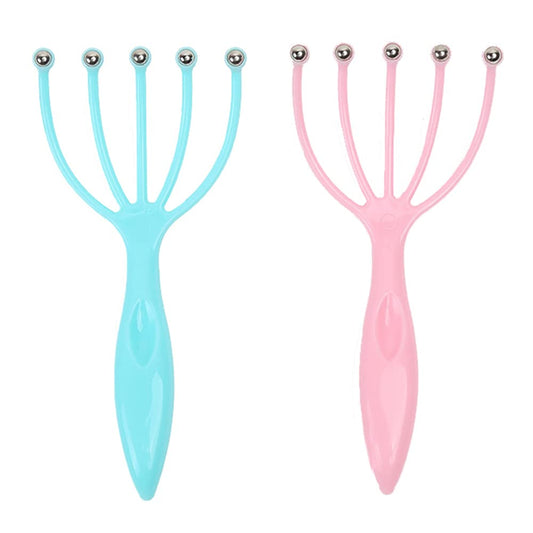 Masajeador de Cuero Cabelludo SPA Rosa Azul Portátil para Relajación y Reducción del Estrés