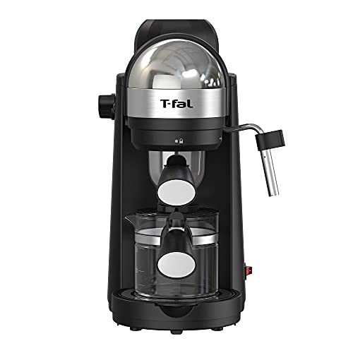Cafetera T-fal Negra con Boquilla de Vapor y Filtro de Acero Inoxidable