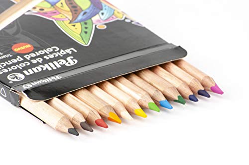Lápices Triangulares Pelikan Madera 12 Piezas