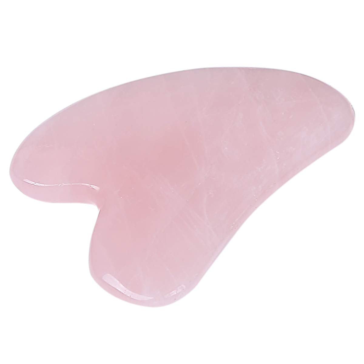 Loveliome Scraping Facial Massage Tools, Natural Rose Quartz Aventurine Guasha Stone Board for SPA Acupuncture Therapy Trigger Point Treatment(Rose Quartz 1)