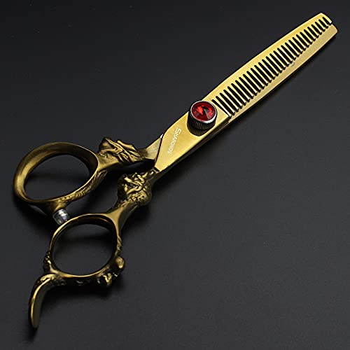 Juego de tijeras profesionales de peluquería de 6 pulgadas, cortapelos de acero inoxidable familiar(6 inches, 2 pieces-D)