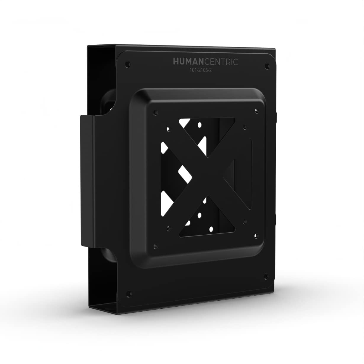 HumanCentric Soporte VESA Dual Compatible Con Mac Mini - Montaje Personalizado Detrás del Monitor Con Brazo y Funda