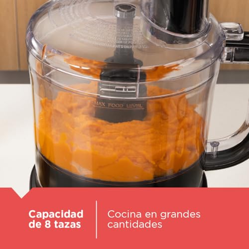Procesador de Alimentos Black+Decker Negro con Disco de Acero Inoxidable y Cremador 850 W