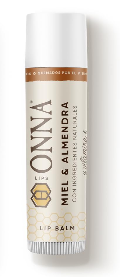 Bálsamo Para Labios Onna Miel Almendra FPS 15 Paquete de 6