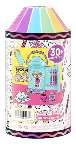 L.O.L. Surprise! Loves CRAYOLA - Colour Me Studio con Muñeca Coleccionable - Más de 30 Sorpresas incluyendo Muñeca, Vestidos de Papel y 4 Crayones - Packaging capsula de crayón - Edad: 3+ años