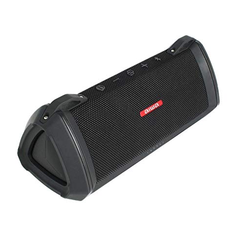 Aiwa Exos-3 - Altavoz Bluetooth Impermeable, Potencia máxima de 60 W, Tiempo de reproducción de 20 Horas, Sonido estéreo, Carga USB-C, Impermeable IPX7, emparejamiento inalámbrico, Perfecto para