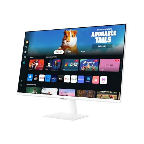 SAMSUNG Monitor inteligente FHD de 32 pulgadas M5 (M50D) Series con transmisión de TV, altavoces, HDR10, hub de juegos, múltiples puertos, rastreador de entrenamiento, herramientas de accesibilidad de