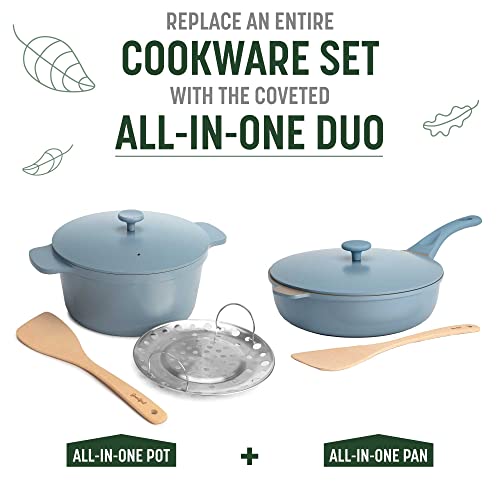 Goodful - Olla todo en uno, antiadherente de revestimiento múltiple, horno holandés fundido de alto rendimiento con tapa a juego, estante para asar y volteador, hecha sin PFOA, utensilios de cocina