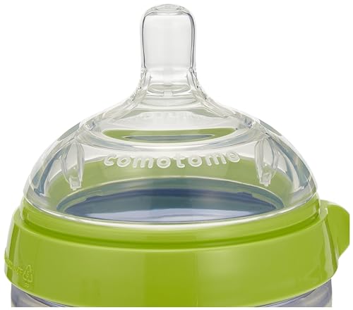 Biberon de silicona de 150 ml, anillo de color verde