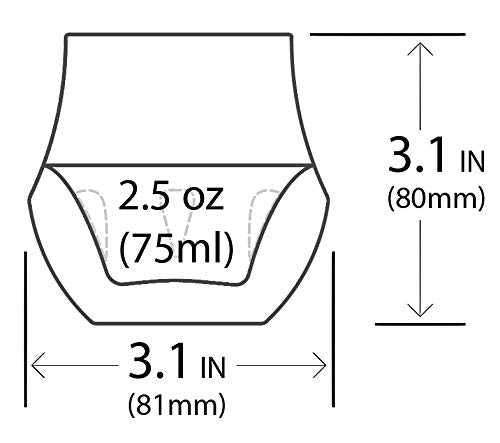 KRUVE Propel - Vaso de expreso, hecho a mano, de doble pared, transparente, 0.1 oz, diseño científico (juego de dos)