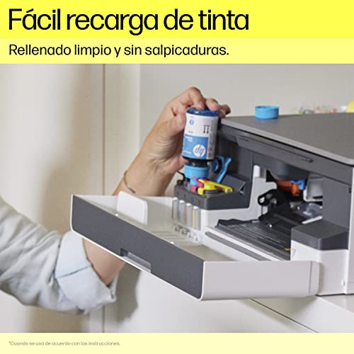 HP Impresora Multifuncional Smart Tank 580, Tinta Continua, Color, Wi-Fi, Dúplex (Doble Cara) Manual, Impresión Desde Smart App, 2 años de Garantía (1F3Y2A)