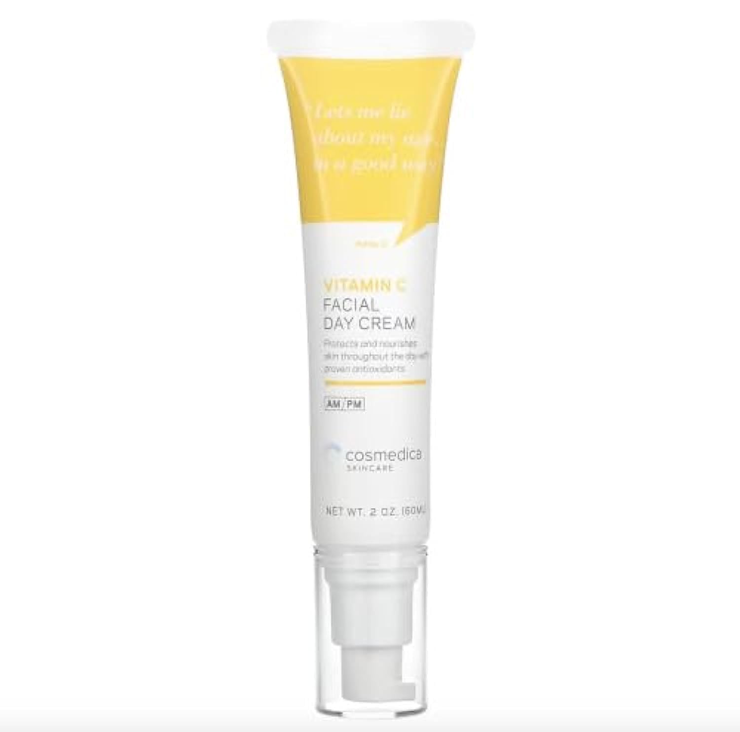 Cosmedica Skincare CREMA FACIAL DE VITAMINA C. Corrige líneas de expresión y unifica el tono de piel. Con Vitamina C, E y acido hialuronico.