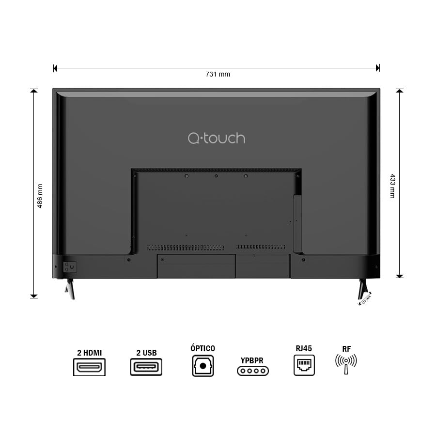 Smart TV Q-touch 32 Pulgadas Full HD HDMI USB Netflix Youtube