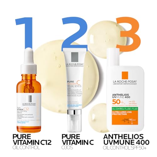 La Roche-Posay Pure Vitamin C12 Oil Control Serum 30ml Serum anti-oxidante con 12% de Vitamina C y Ácido Salicílico para piel mixta a grasa
