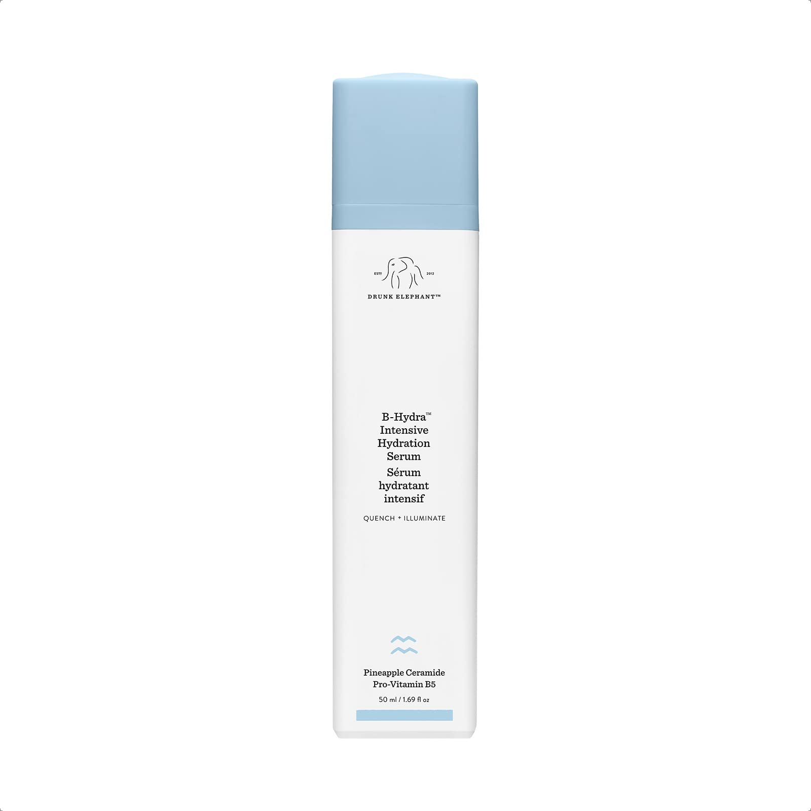 Drunk Elephant dúo hidratante completo con gel de hidratación intensiva B-Hydra (50 ml) y aceite facial de lujo Virgin Marula (30 ml)