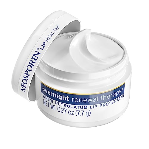 Terapia Nocturna de Renovación para Labios Neosporin Blanco, Hidratante y Protector Labial para Reparar Labios Secos, 2 Pack